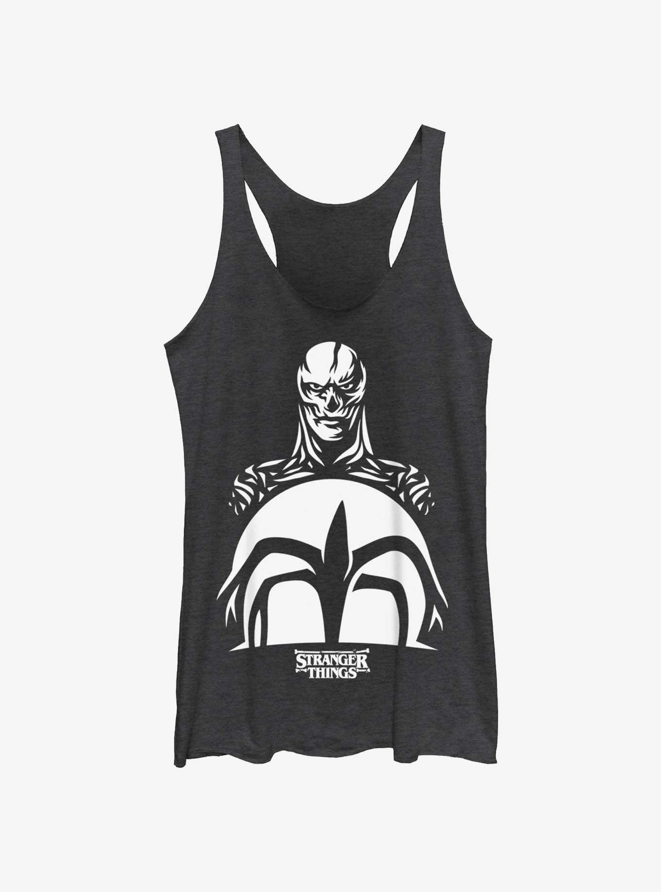 Stranger Things Enemies Looming Womens Tank Top, BLK HTR, hi-res