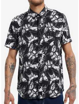 Skull Fairy Wing Woven Button-Up, , hi-res