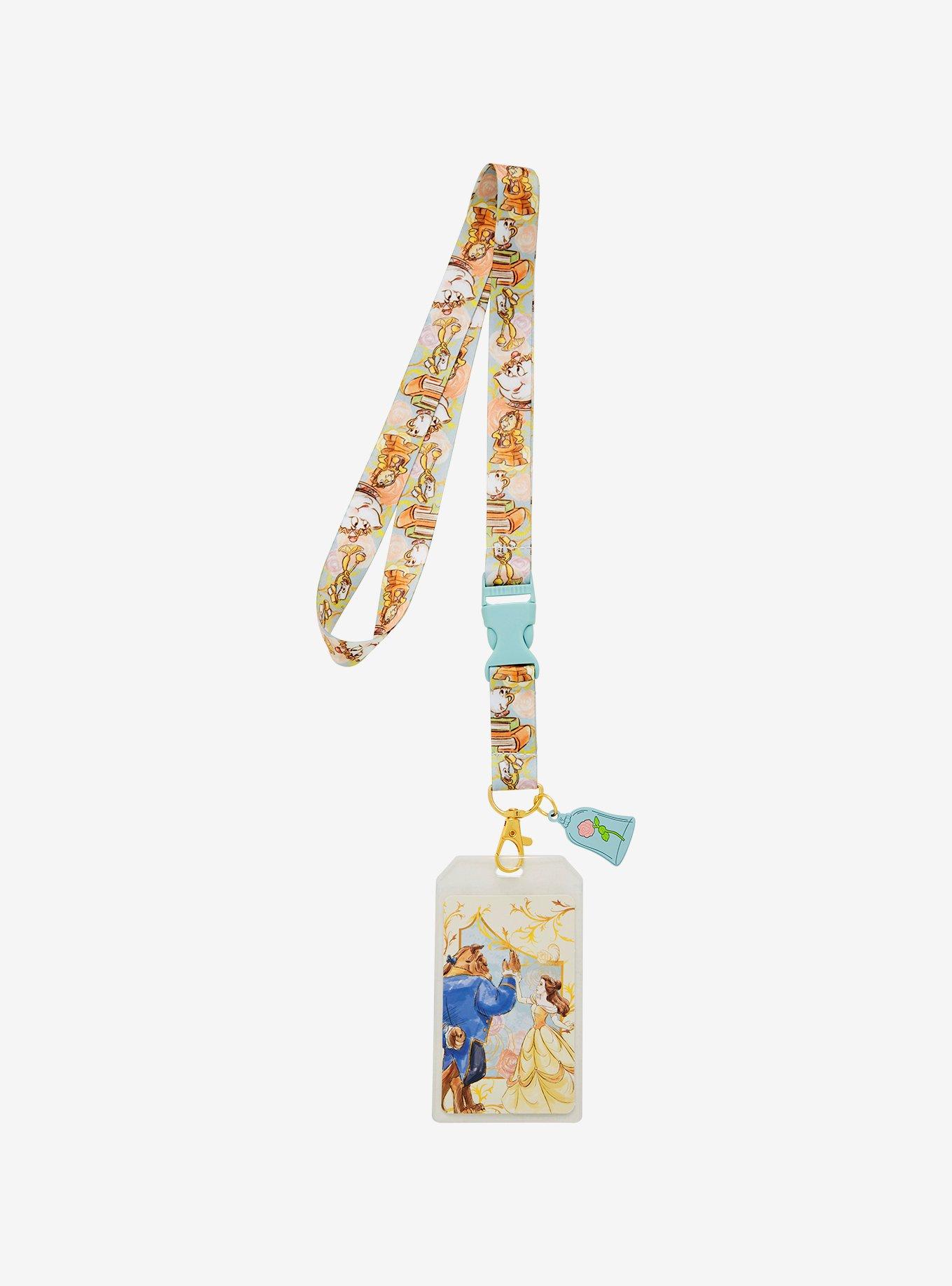 Disney Beauty and the Beast Belle and Beast Dancing Lanyard — BoxLunch  Exclusive