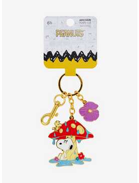 Loungefly Peanuts Snoopy and Woodstock Mushroom Keychain — BoxLunch Exclusive, , hi-res