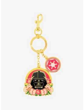 Loungefly Star Wars Darth Vader Floral Multi Charm Keychain — BoxLunch Exclusive, , hi-res