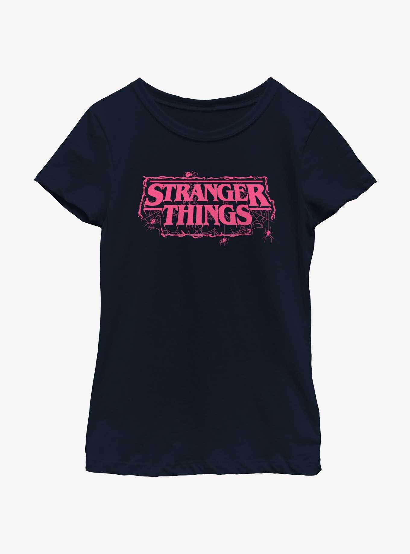 Stranger Things Webbed Logo Youth Girls T-Shirt, , hi-res