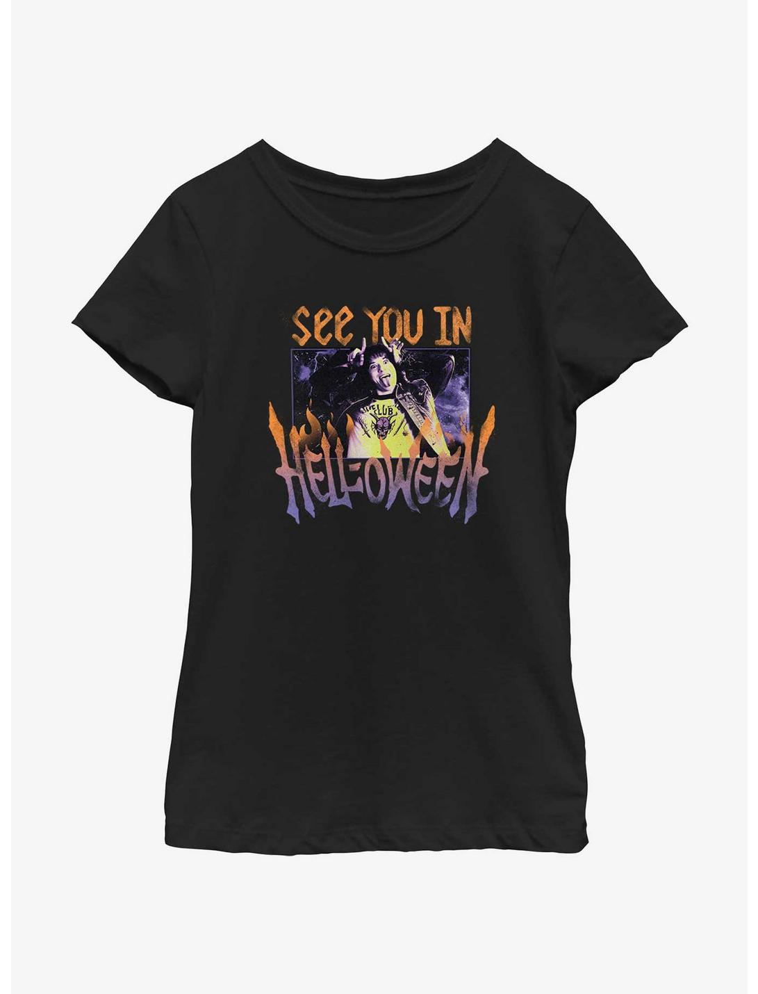Stranger Things Eddie Munson See You In Helloween Youth Girls T-Shirt, BLACK, hi-res