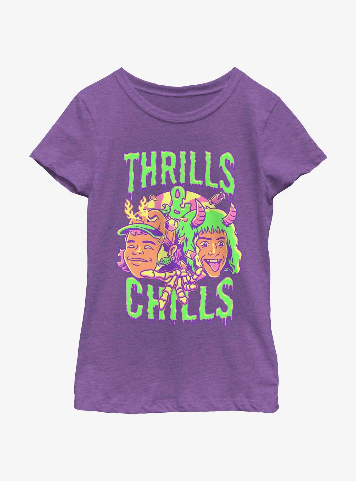 Stranger Things Thrills & Chills Drip Dustin and Eddie Youth Girls T-Shirt, , hi-res