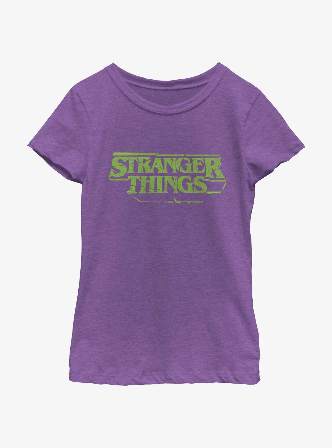 Stranger Things Destructive Logo Youth Girls T-Shirt, , hi-res