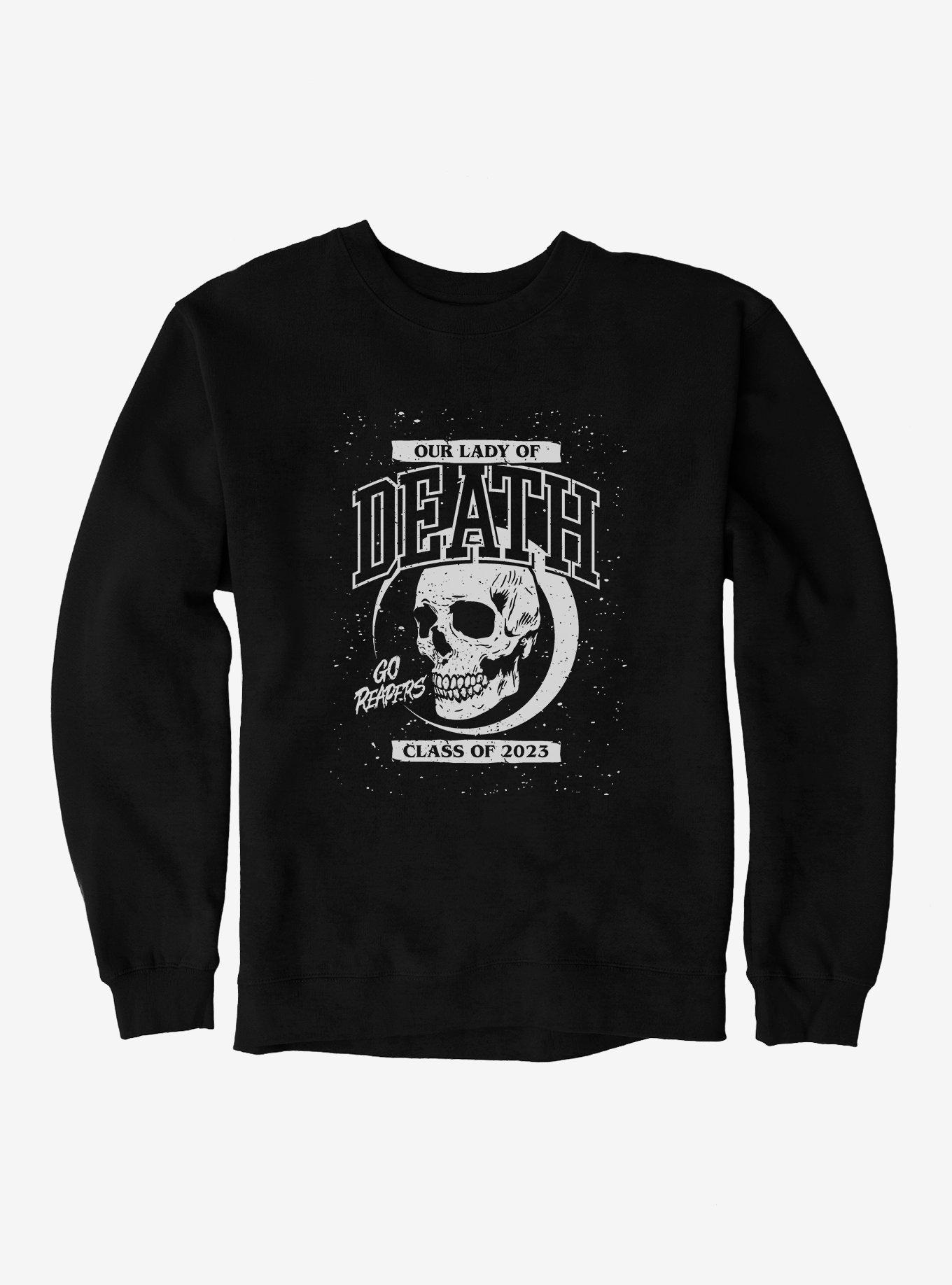 Our Lady Of Death Sweatshirt, BLACK, hi-res