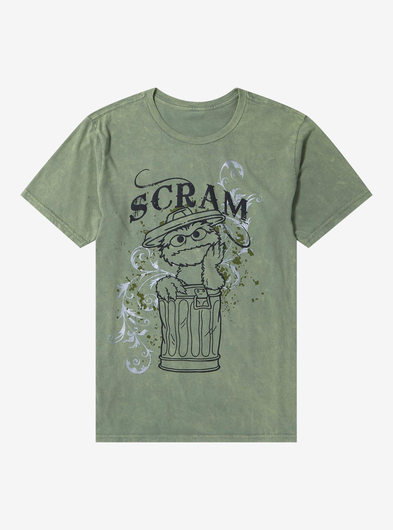 Sesame Street Oscar The Grouch Boyfriend Fit Girls T-Shirt, MULTI, hi-res