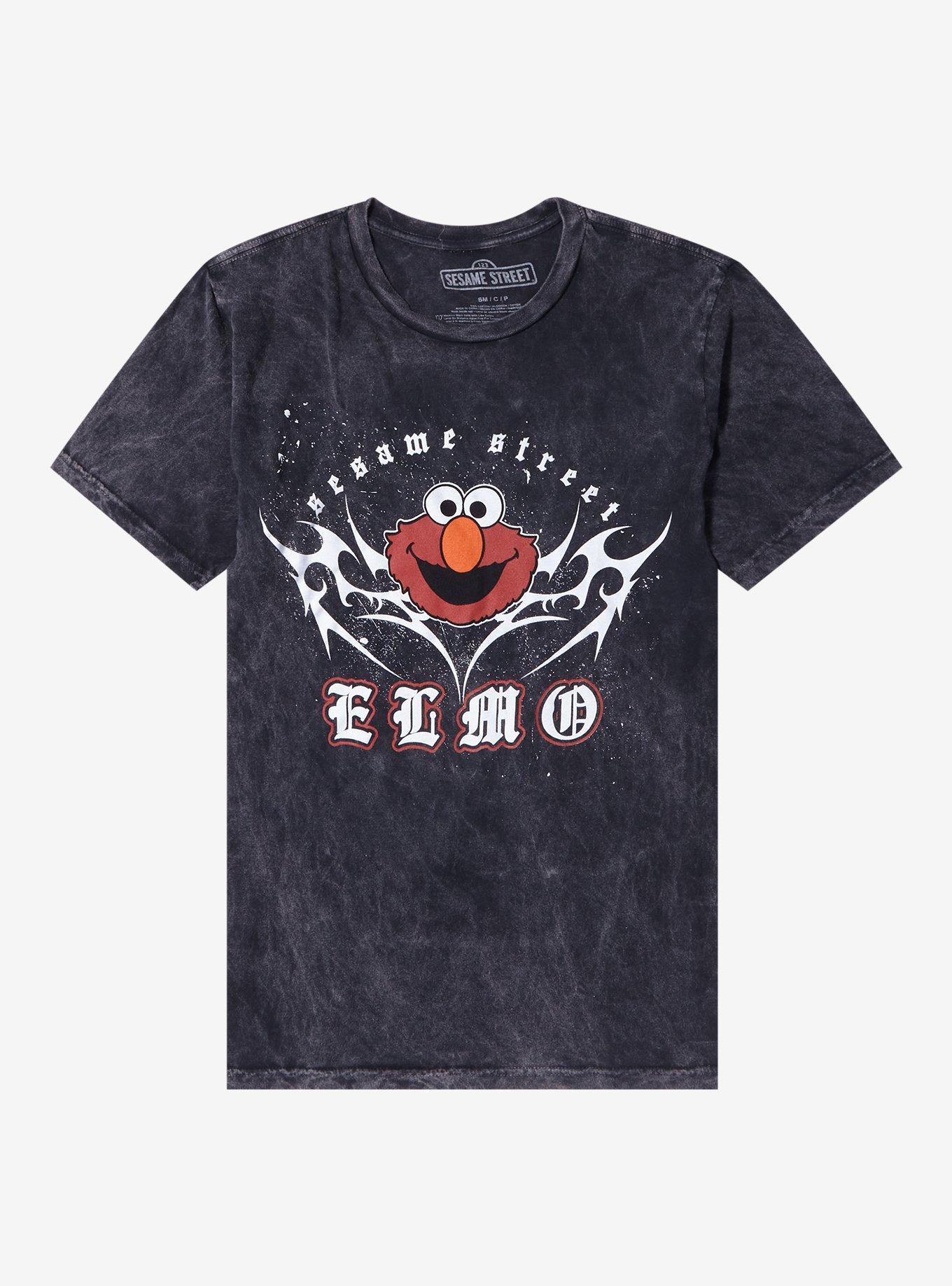 Sesame Street Elmo Metal Boyfriend Fit Girls T-Shirt, MULTI, hi-res