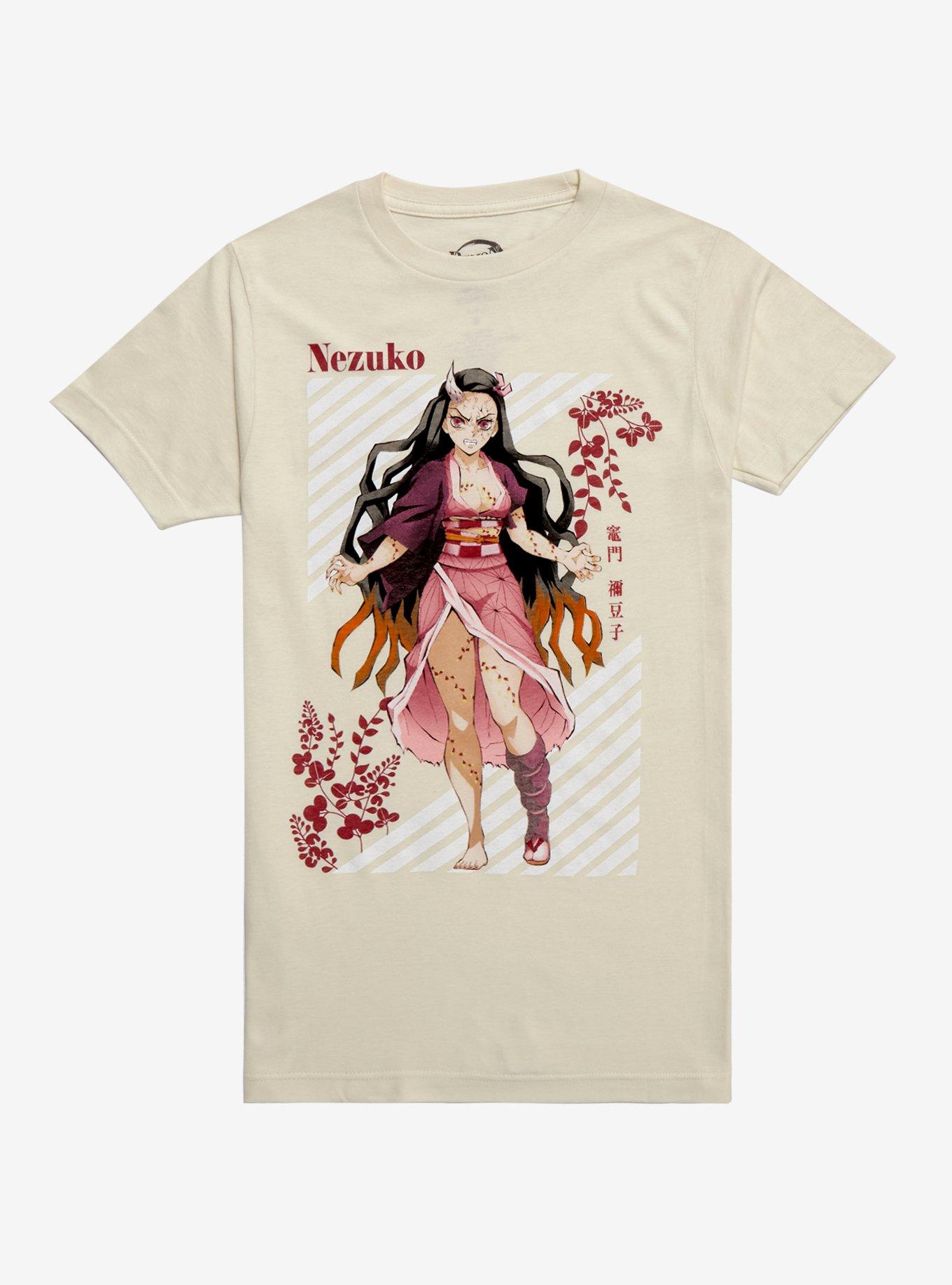 Demon Slayer: Kimetsu No Yaiba Nezuko Boyfriend Fit Girls T-Shirt, MULTI, hi-res