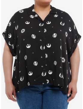 Her Universe Star Wars Icons Dolman Woven Button-Up Plus Size Her Universe Exclusive, , hi-res