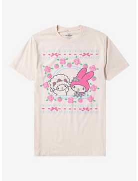 My Melody & My Sweet Piano Flower Coquette Boyfriend Fit Girls T-Shirt, , hi-res