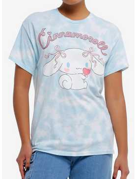 Cinnamoroll Ribbon Glitter Tie-Dye Boyfriend Fit Girls T-Shirt, , hi-res