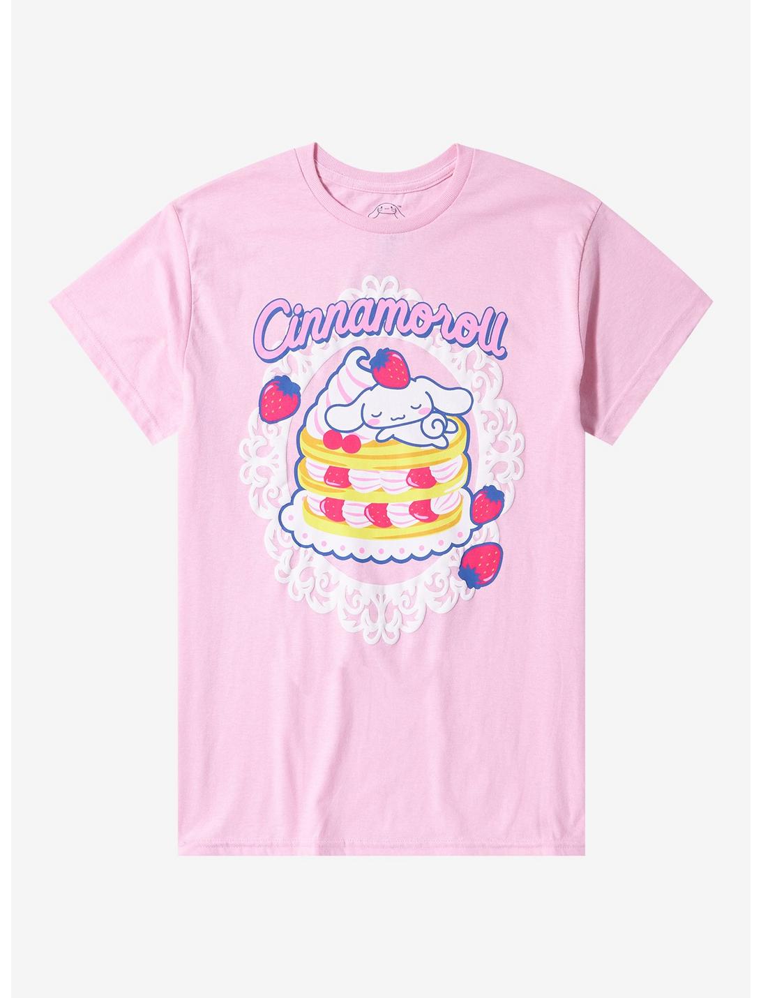 Cinnamoroll Pancake Pink Boyfriend Fit Girls T-Shirt, MULTI, hi-res