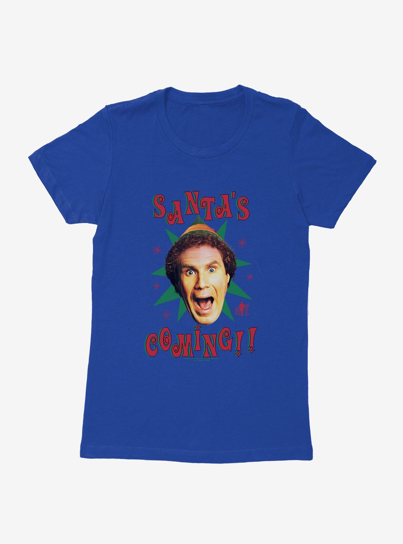 Elf Santa's Coming!! Womens T-Shirt, , hi-res