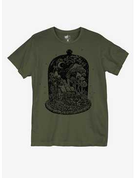 Dark Cottage Terrarium Boyfriend Fit Girls T-Shirt By Cat Mallard, , hi-res