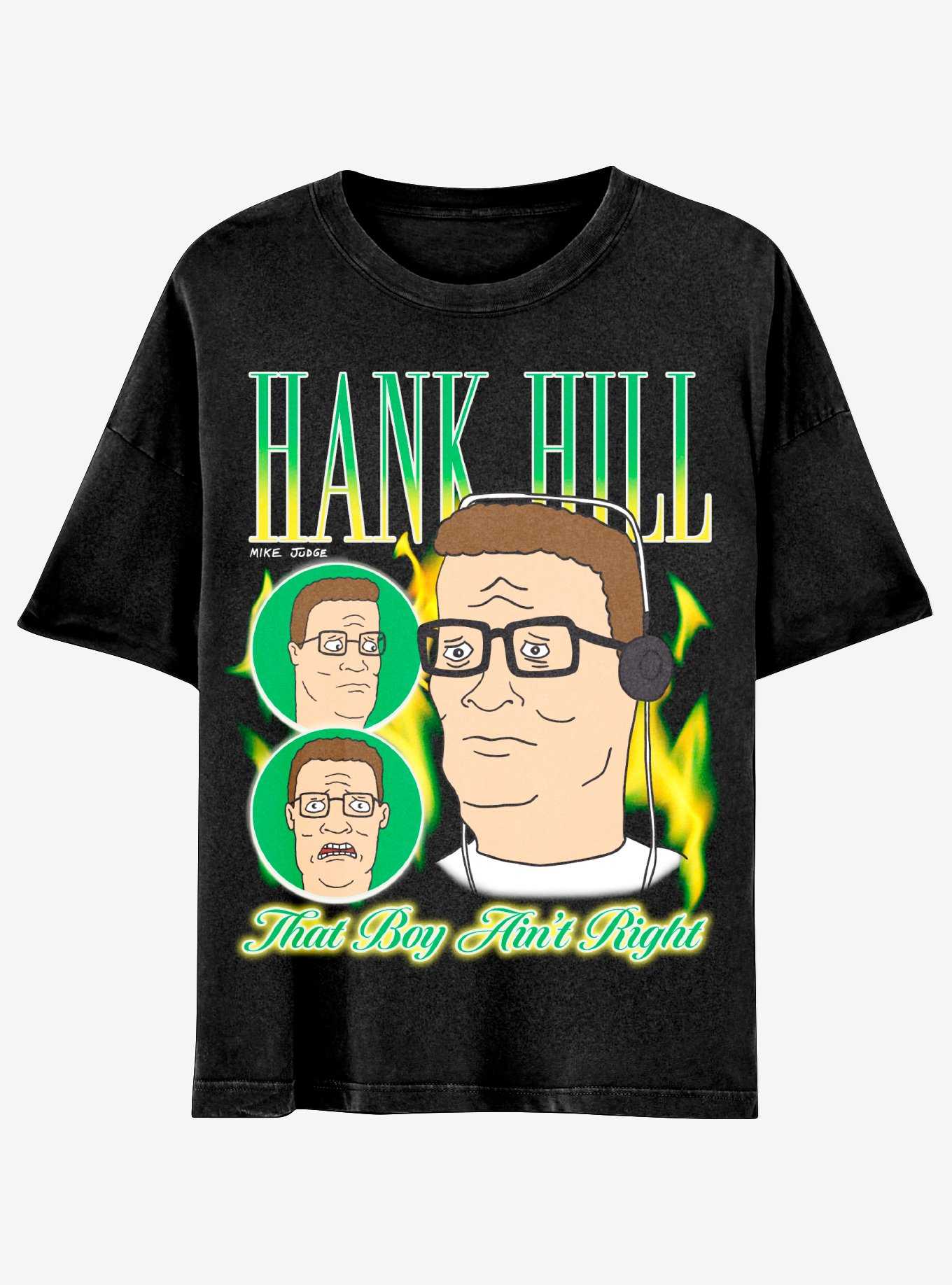 King Of The Hill Hank Green Fire Boyfriend Fit Girls T-Shirt, , hi-res