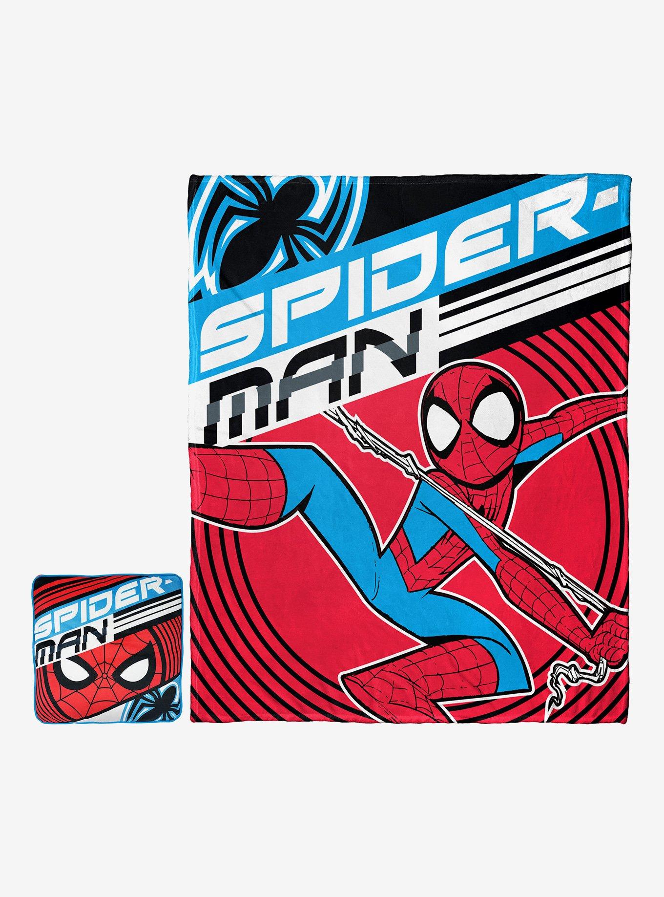 Marvel Spider-Man Speedy Swing Silk Touch Throw With Cloud Pillow 