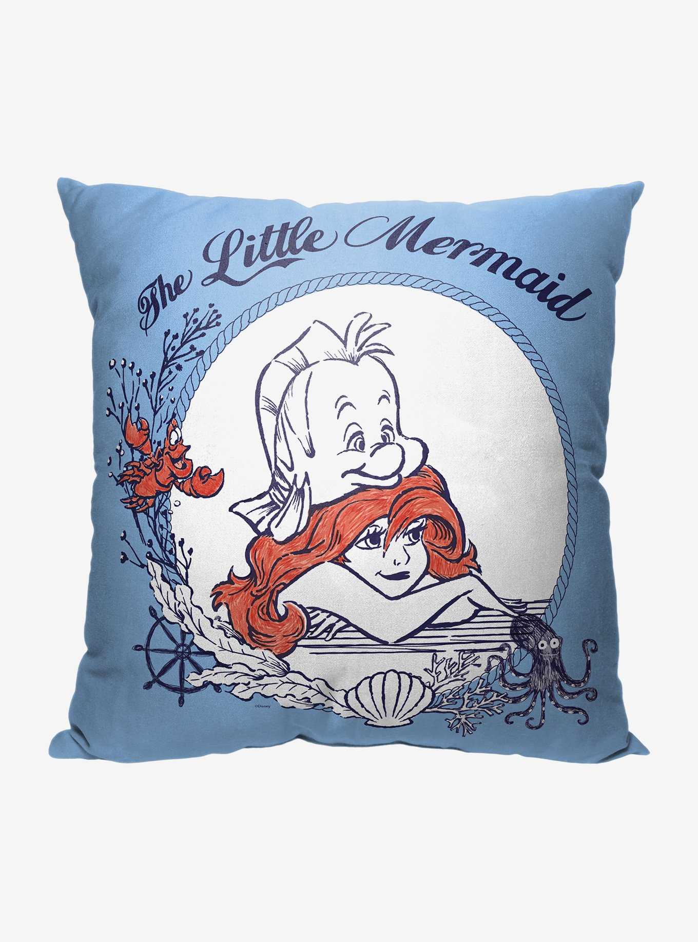 Disney The Little Mermaid Classic Nautical Dreams Printed Throw Pillow, , hi-res
