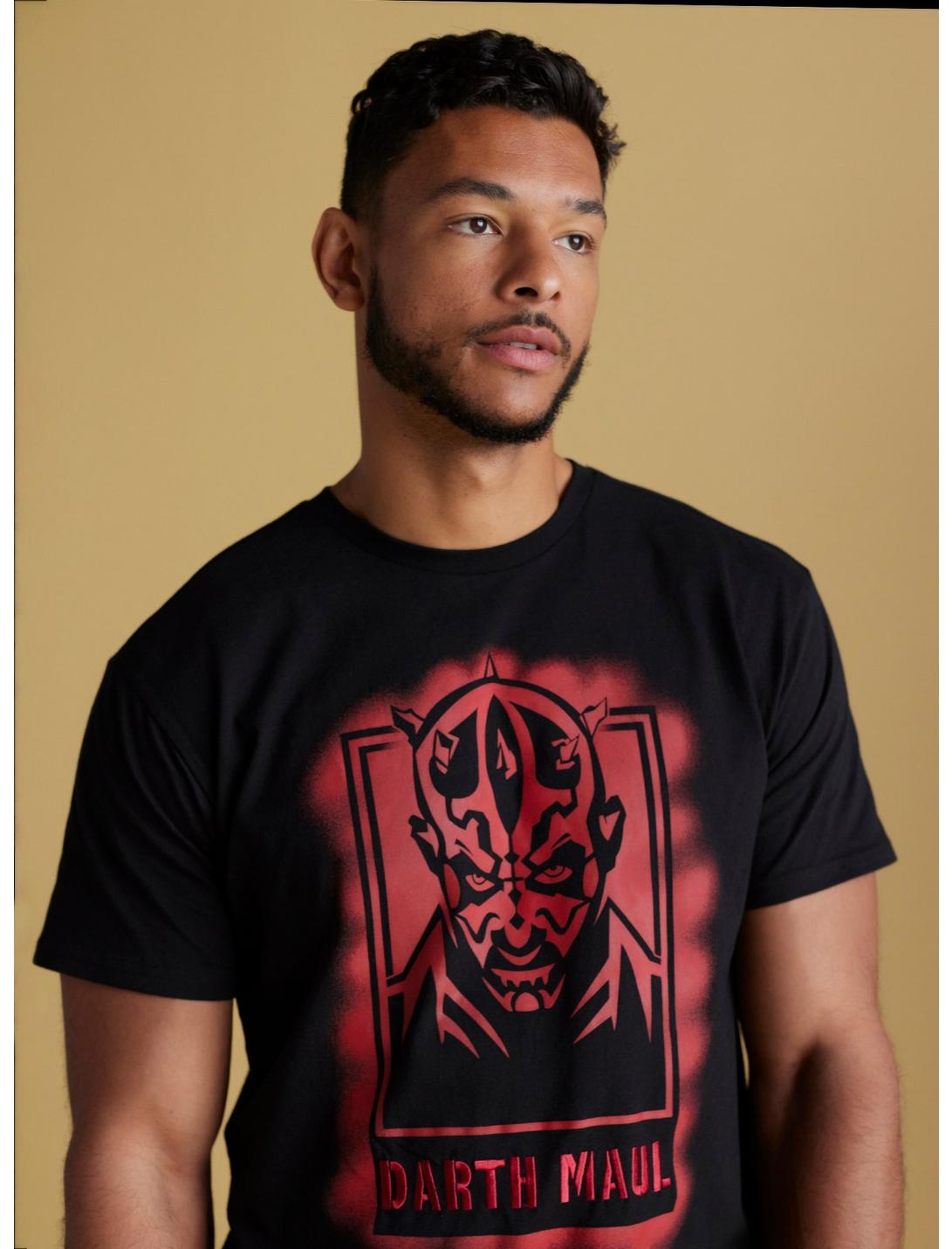 Our Universe Star Wars Darth Maul Portrait T-Shirt Our Universe Exclusive, BLACK  RED, hi-res