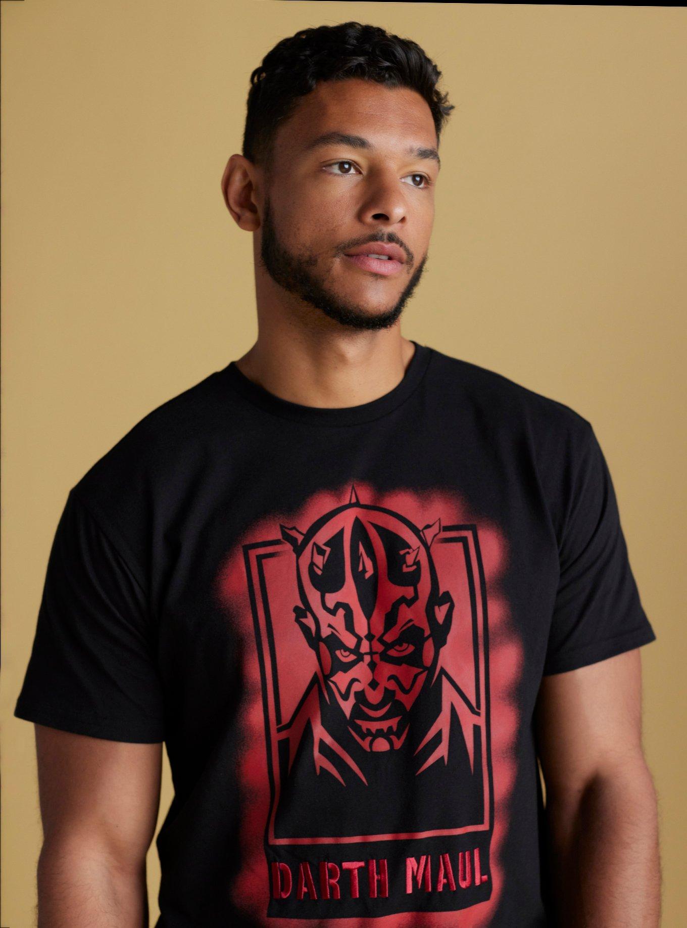 Our Universe Star Wars Darth Maul Portrait T-Shirt Our Universe Exclusive, BLACK  RED, hi-res