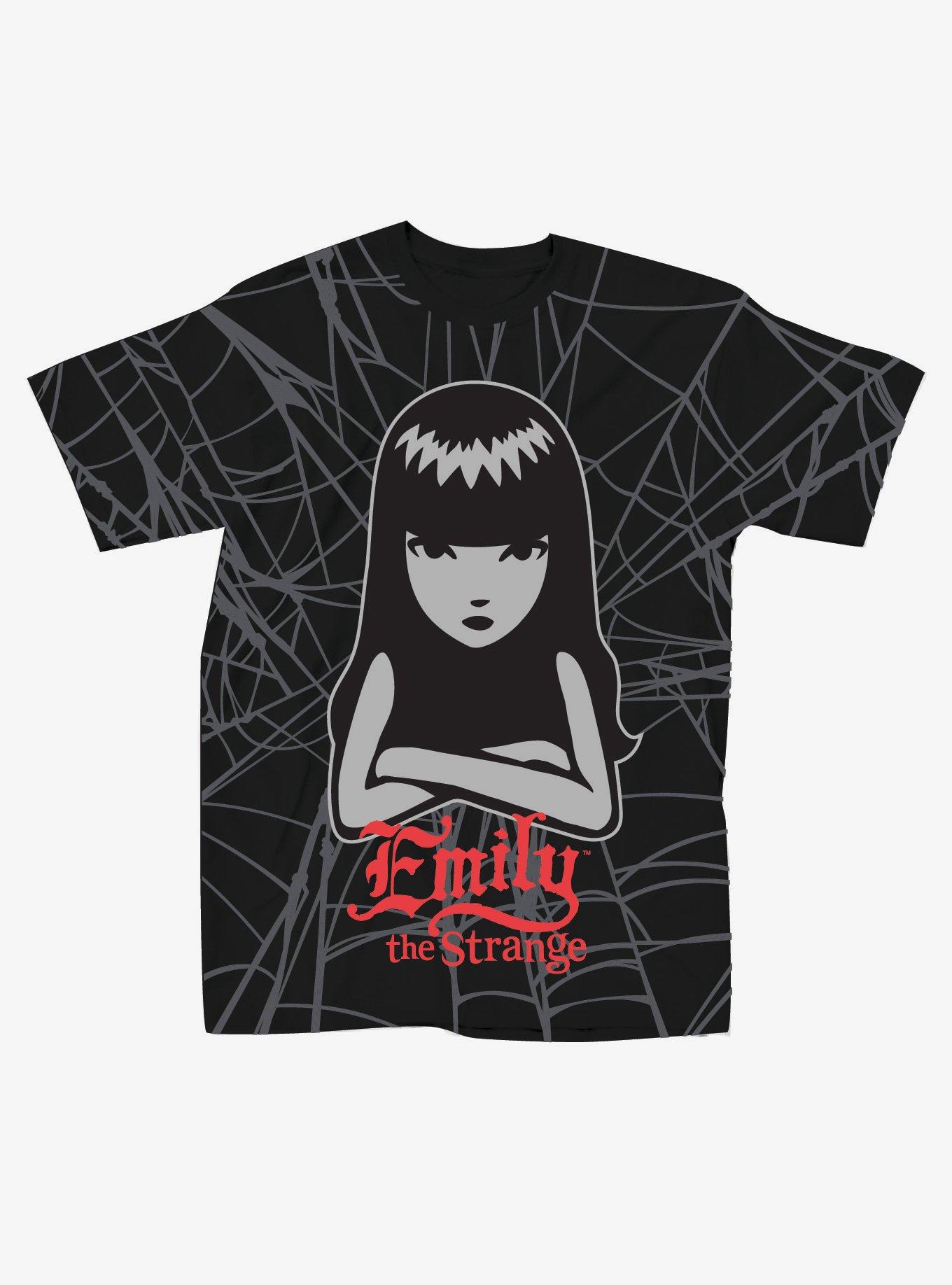 Emily The Strange Spider Boyfriend Fit Girls T-Shirt, MULTI, hi-res