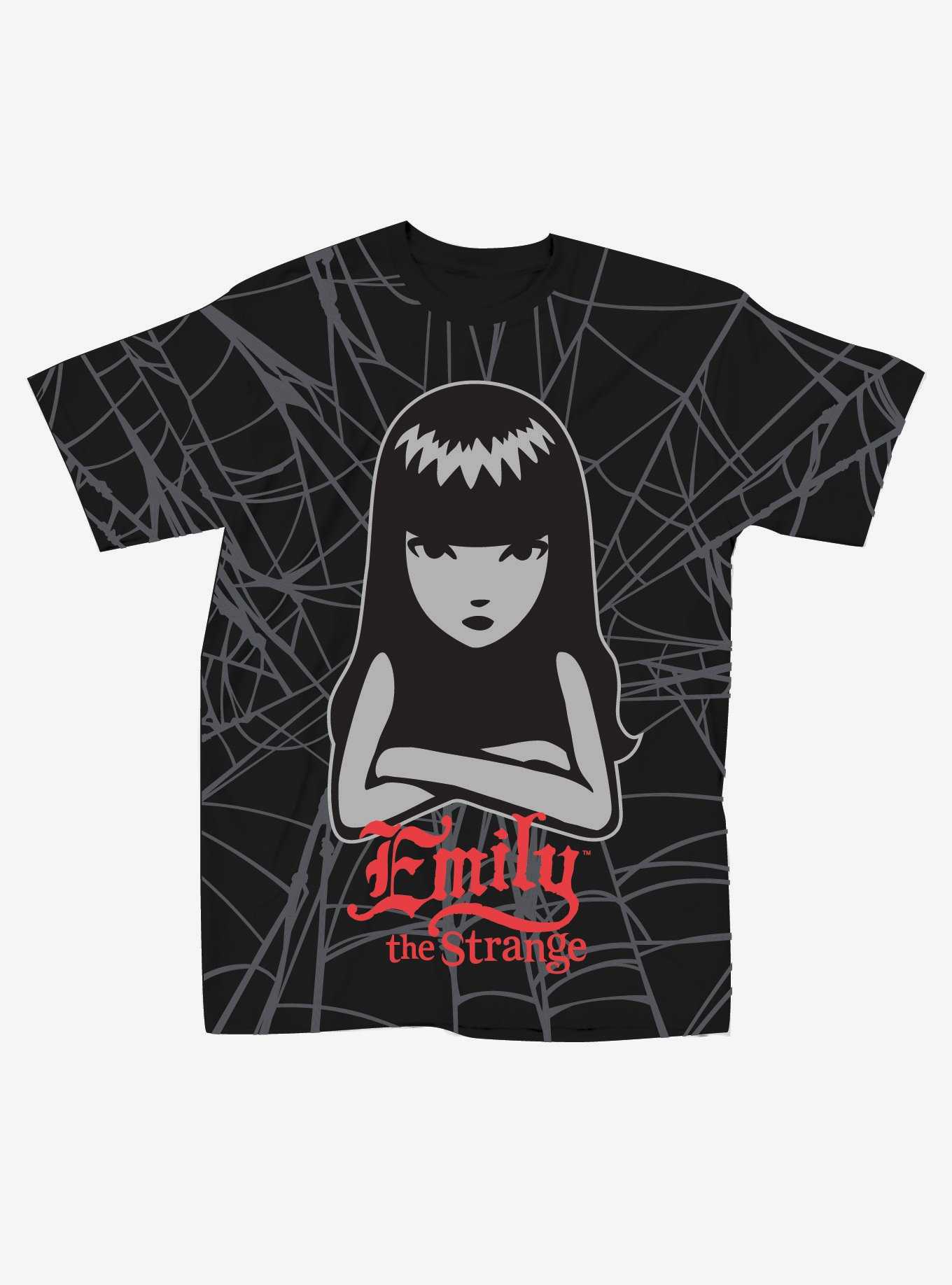 Emily The Strange Spider Boyfriend Fit Girls T-Shirt, , hi-res