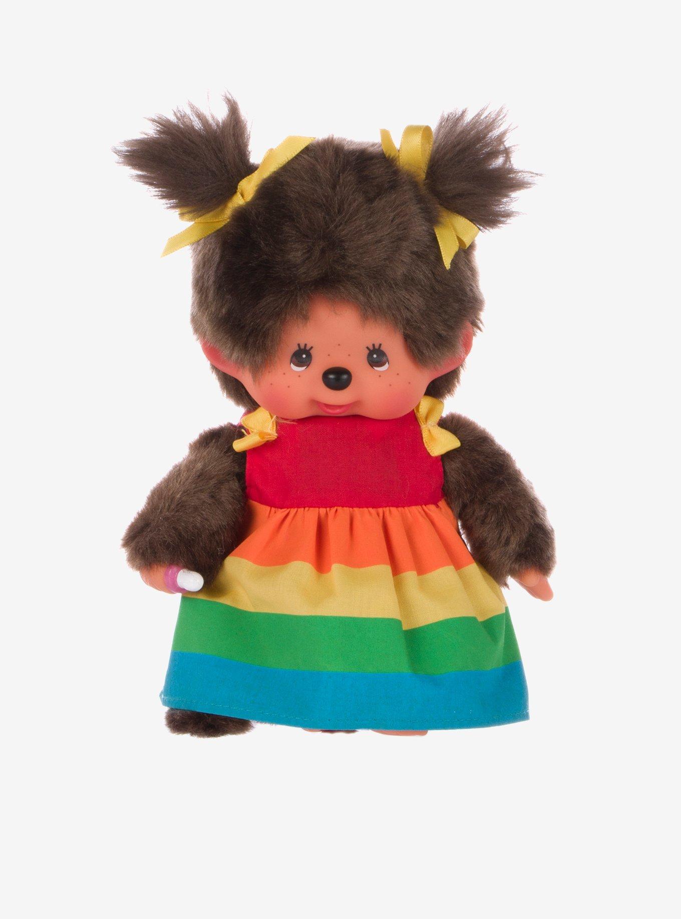 Monchhichi Rainbow Dress Girl Doll, , hi-res