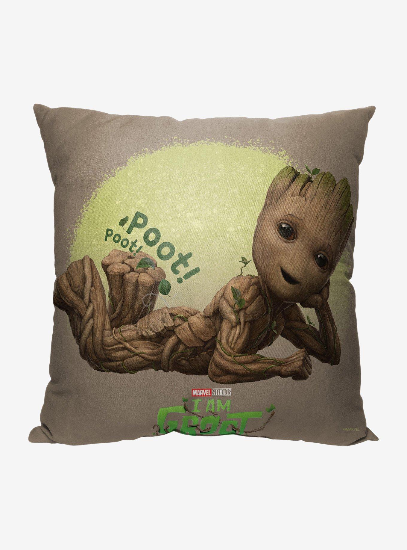 Marvel I Am Groot Poot Poot Printed Throw Pillow