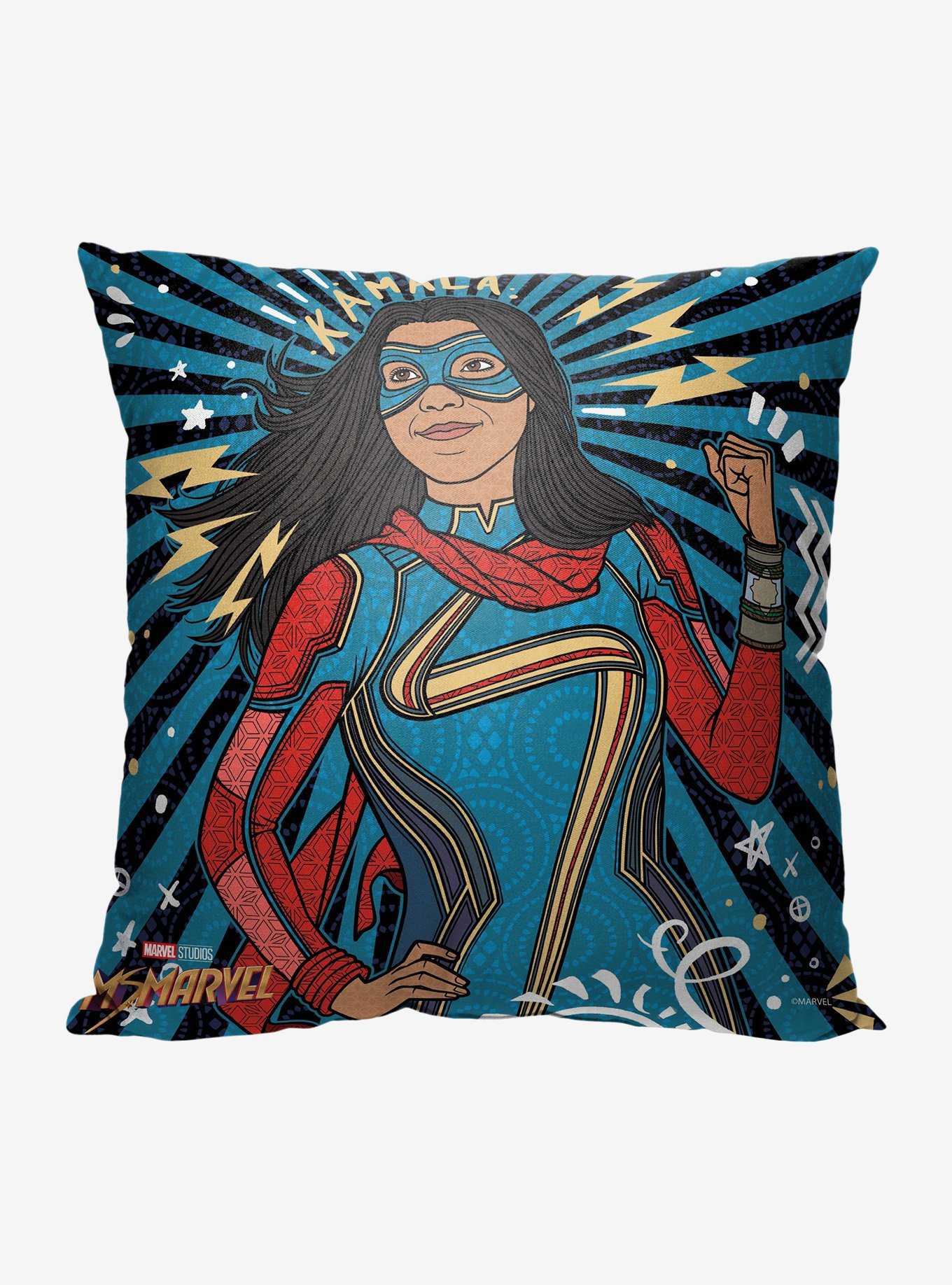 Marvel Ms Marve Bold Kamala Printed Throw Pillow, , hi-res
