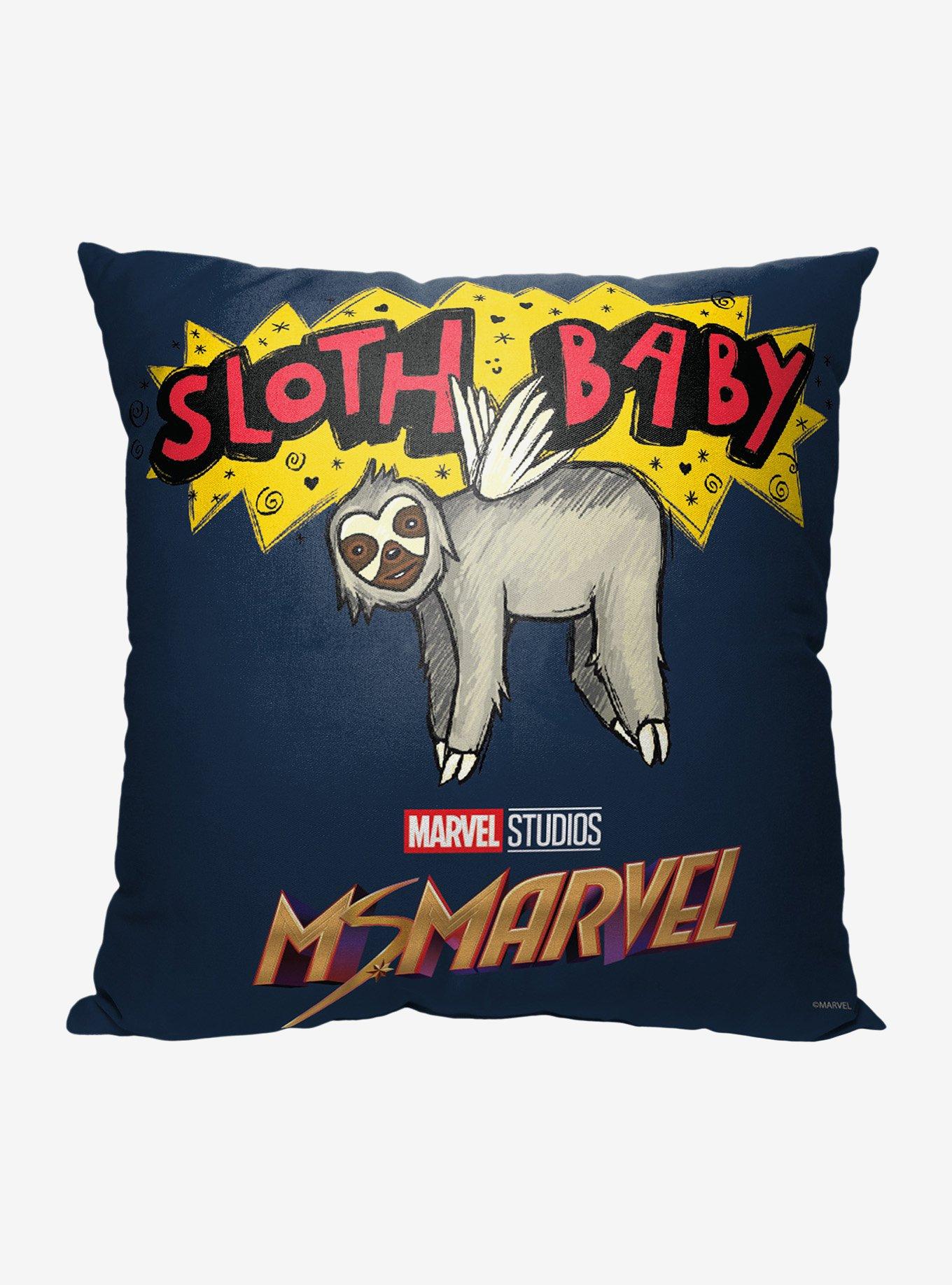 Marvel Ms Marvel Sloth Baby Printed Throw Pillow | Hot Topic