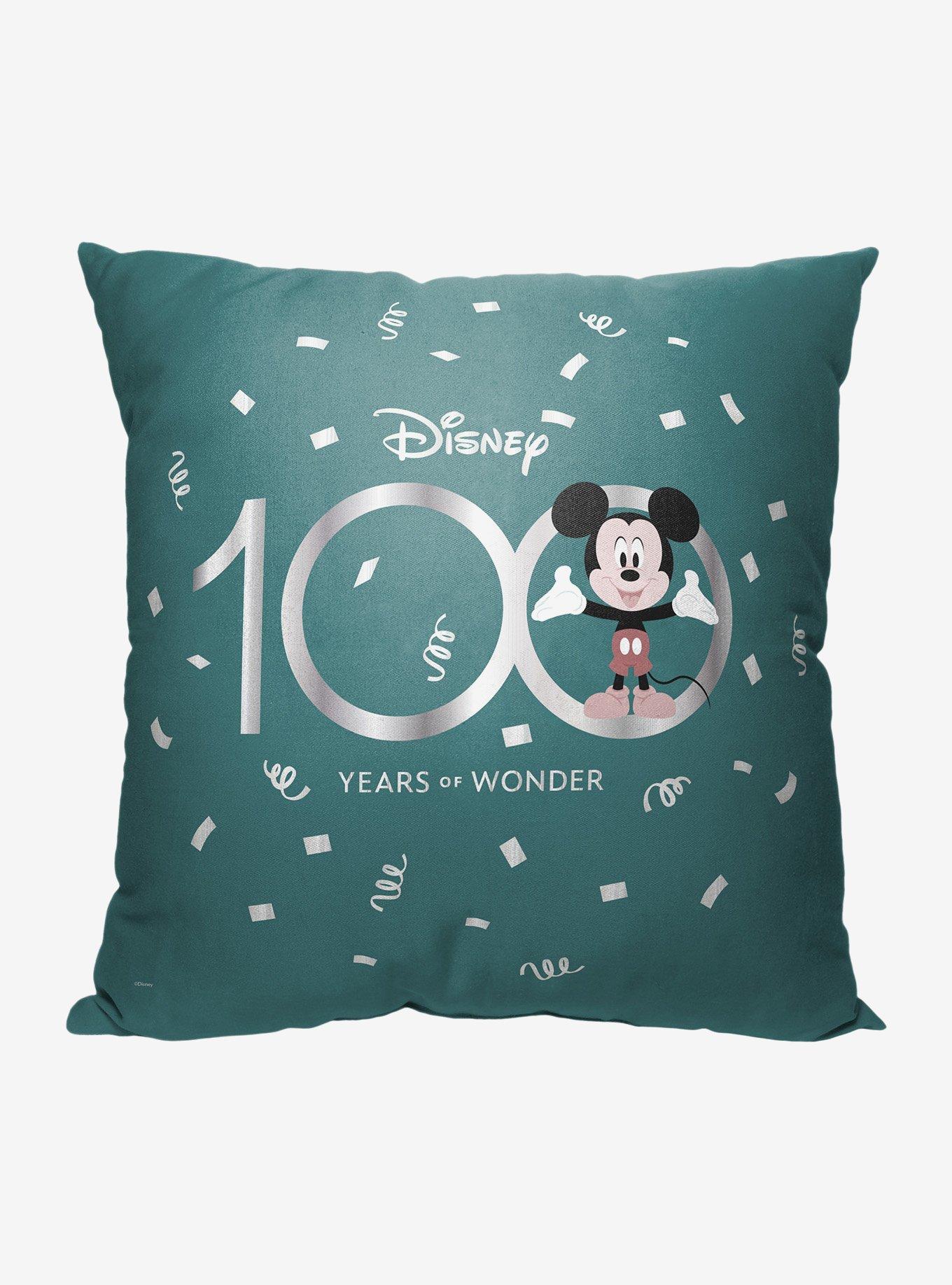 Disney100 Mickey Mouse Platinum 100 Printed Throw Pillow