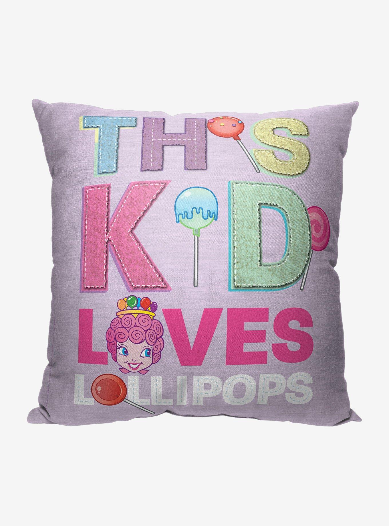 Candyland Love Lollipops Printed Throw Pillow, , hi-res