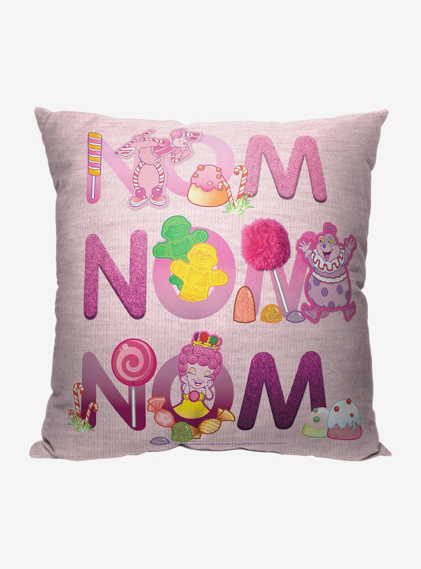 Candyland Nom Nom Nom Printed Throw Pillow, , hi-res