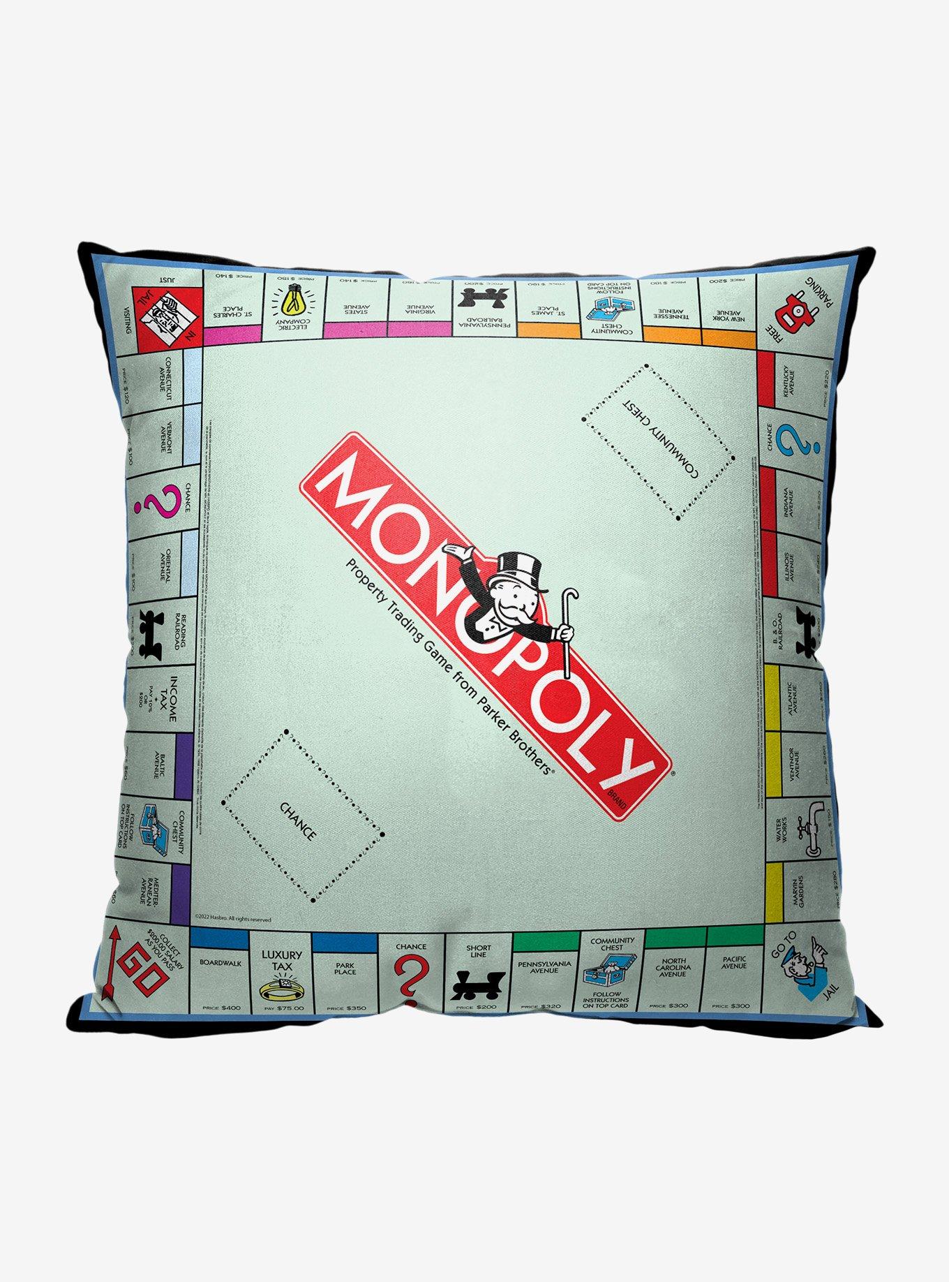 Monopoly Board Printed Throw Pillow, , hi-res