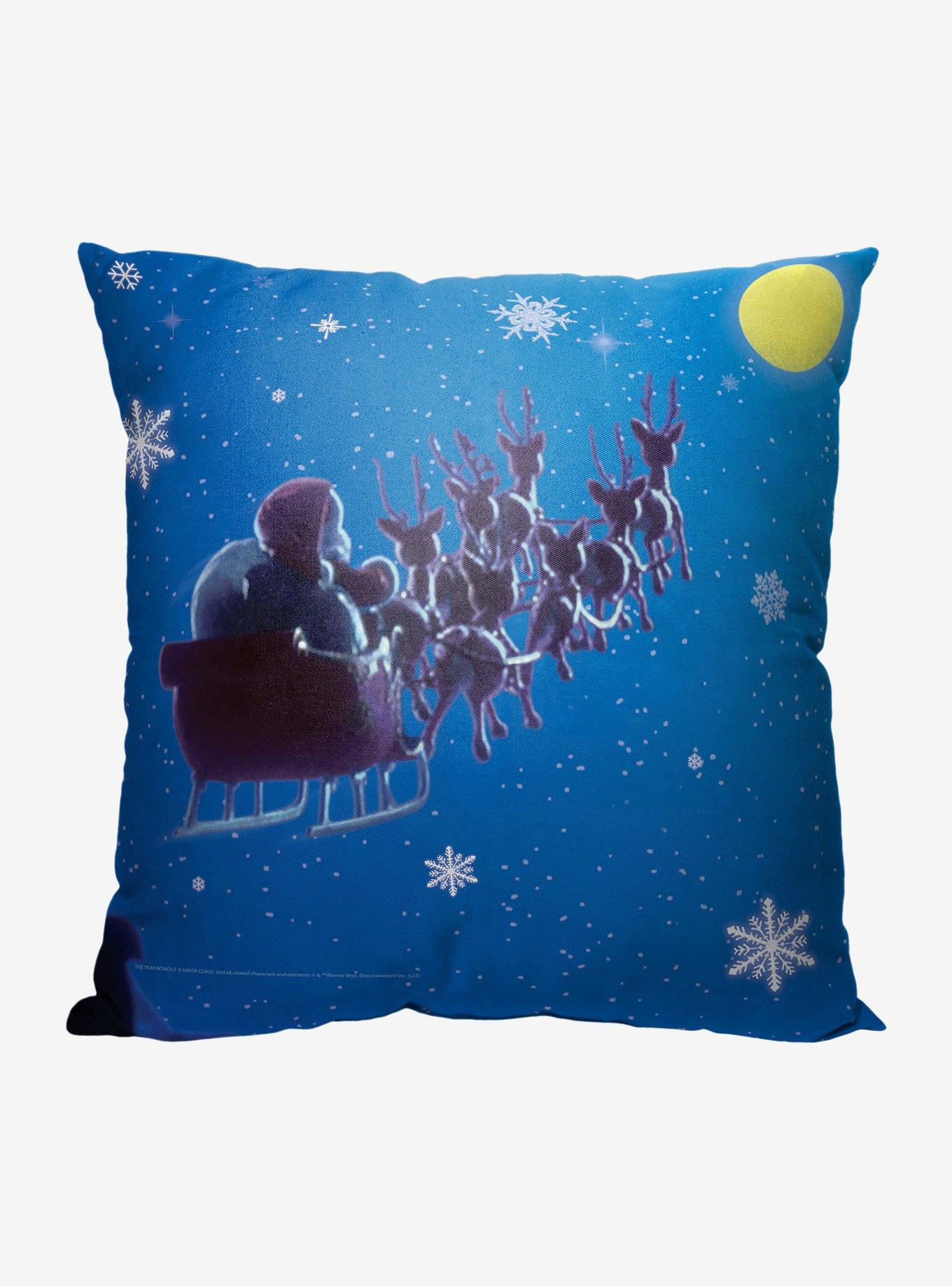 Year Without A Santa Claus Christmas Flight Printed Throw Pillow, , hi-res
