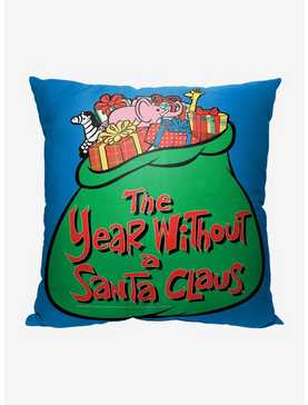 Year Without A Santa Claus Bag Of Toys Printed Throw Pillow, , hi-res