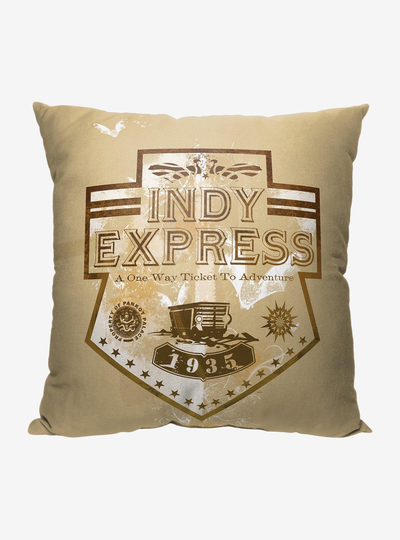 Disney Indiana Jones Indy Express Printed Throw Pillow, , hi-res