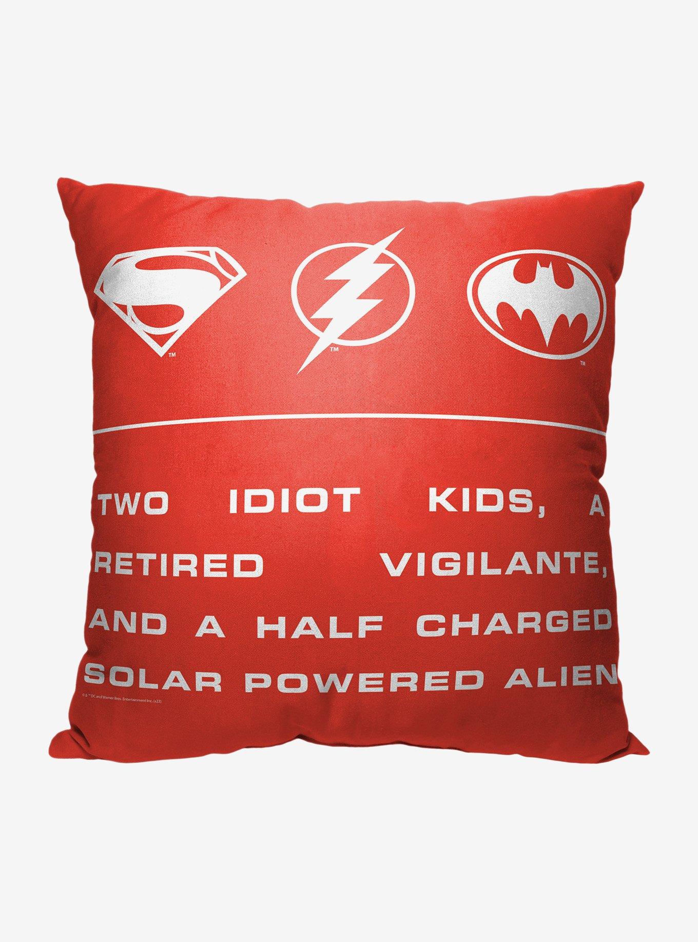 DC The Flash Role Call Printed Pillow | Hot Topic