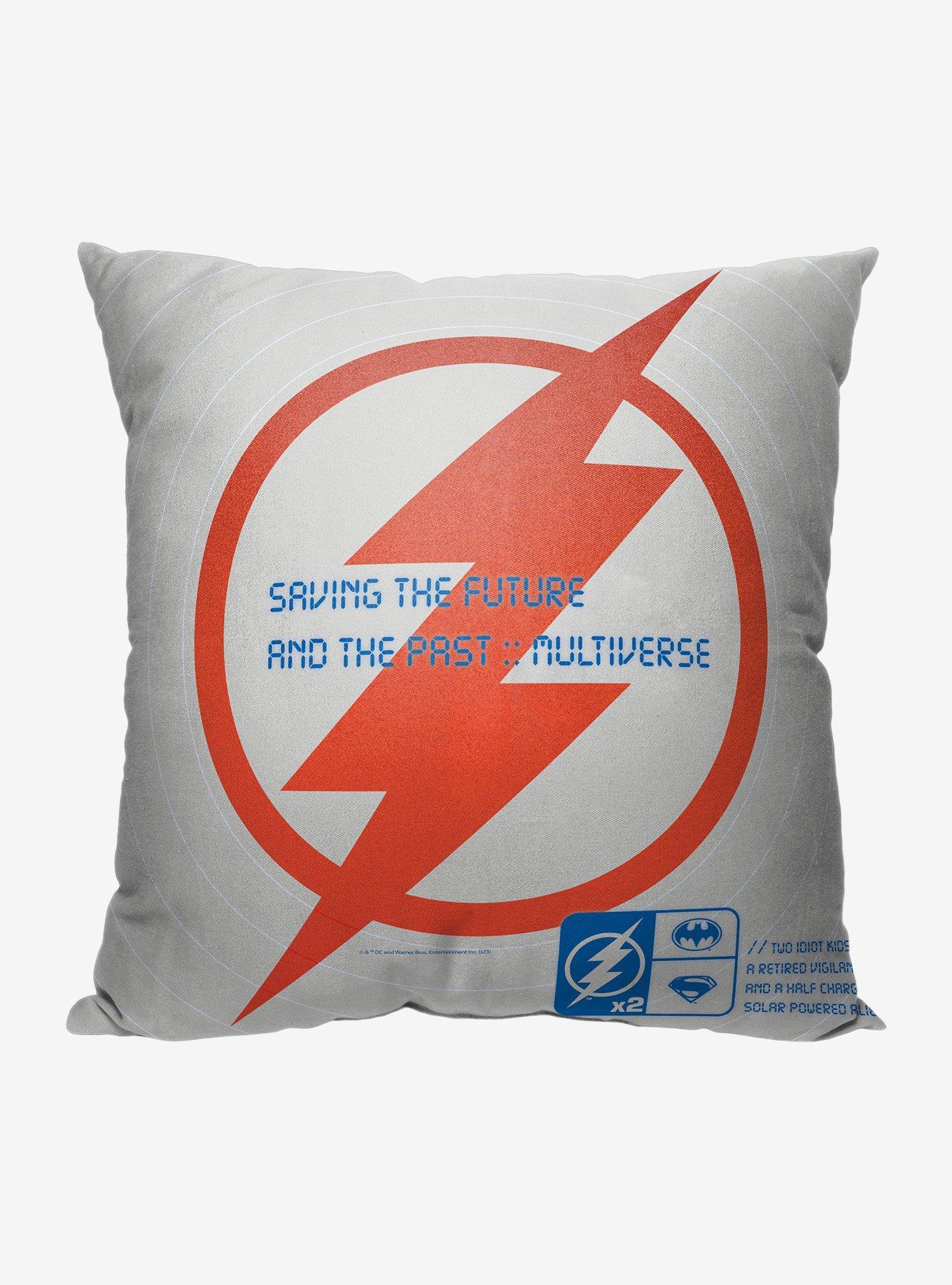 DC The Flash Saving The Past And Future Printed Pillow Hot Topic