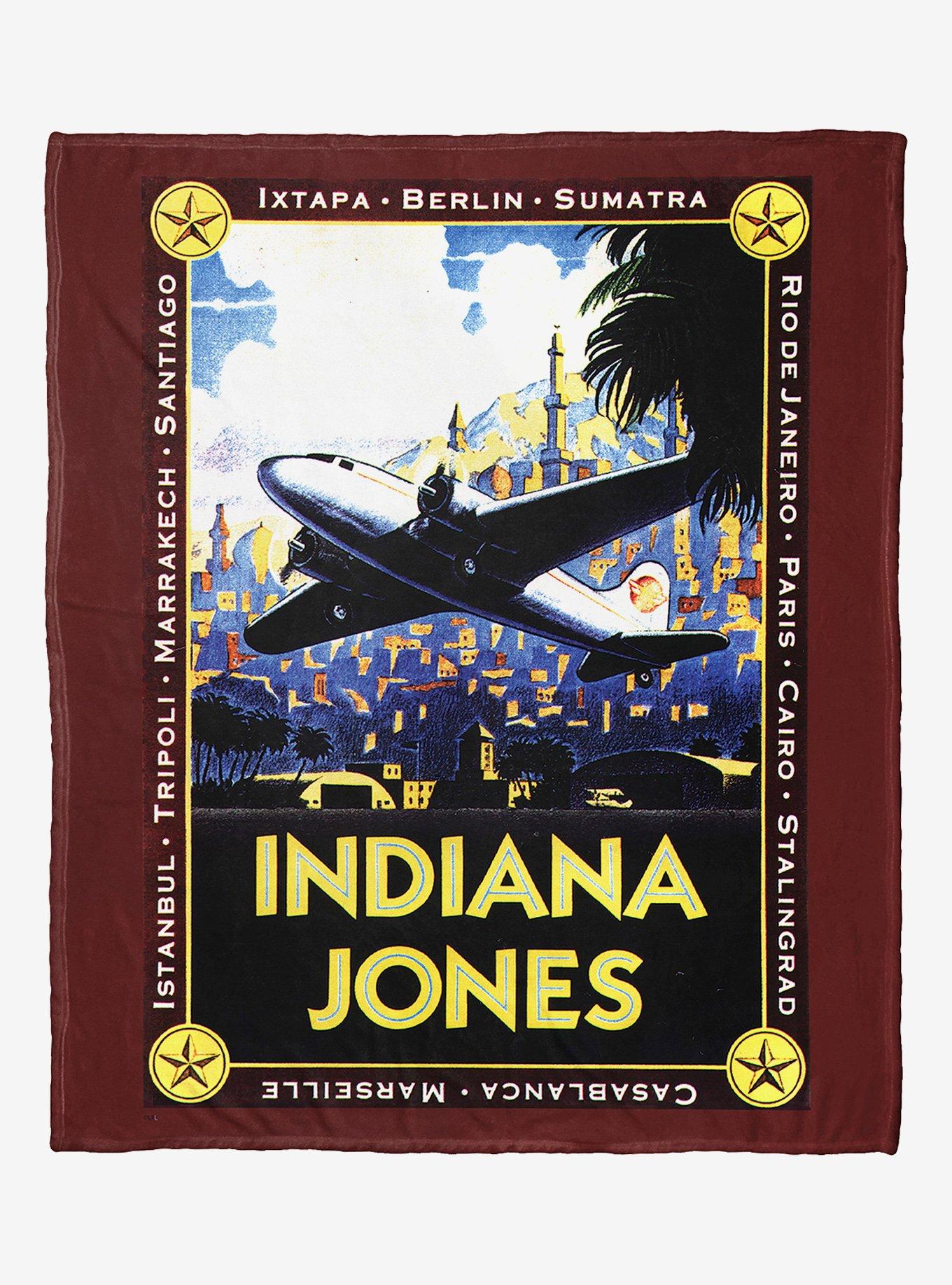 Disney Indiana Jones Globe Trotter Silk Touch Throw, , hi-res