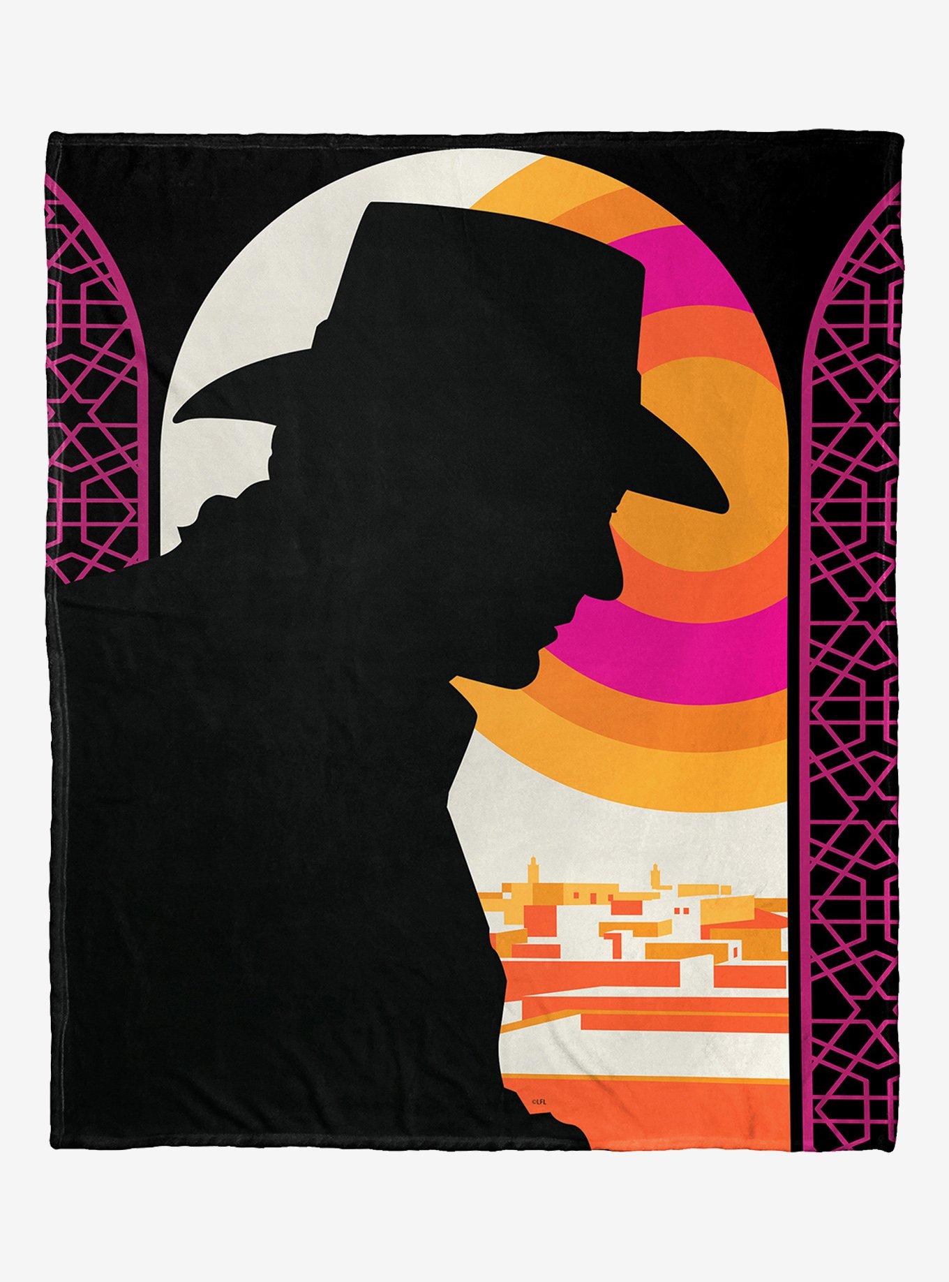 Disney Indiana Jones Dial Of Destiny Famous Silhouette Silk Touch Throw, , hi-res