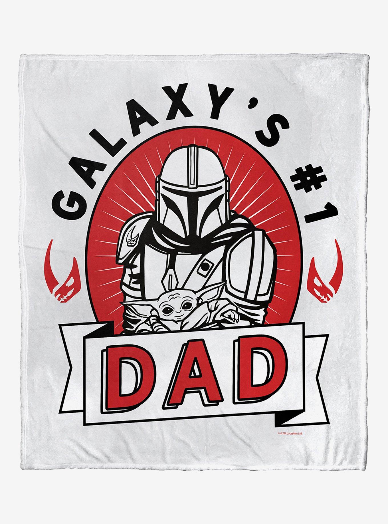 Star Wars The Mandalorian Galaxy Dad Silk Touch Throw Blanket