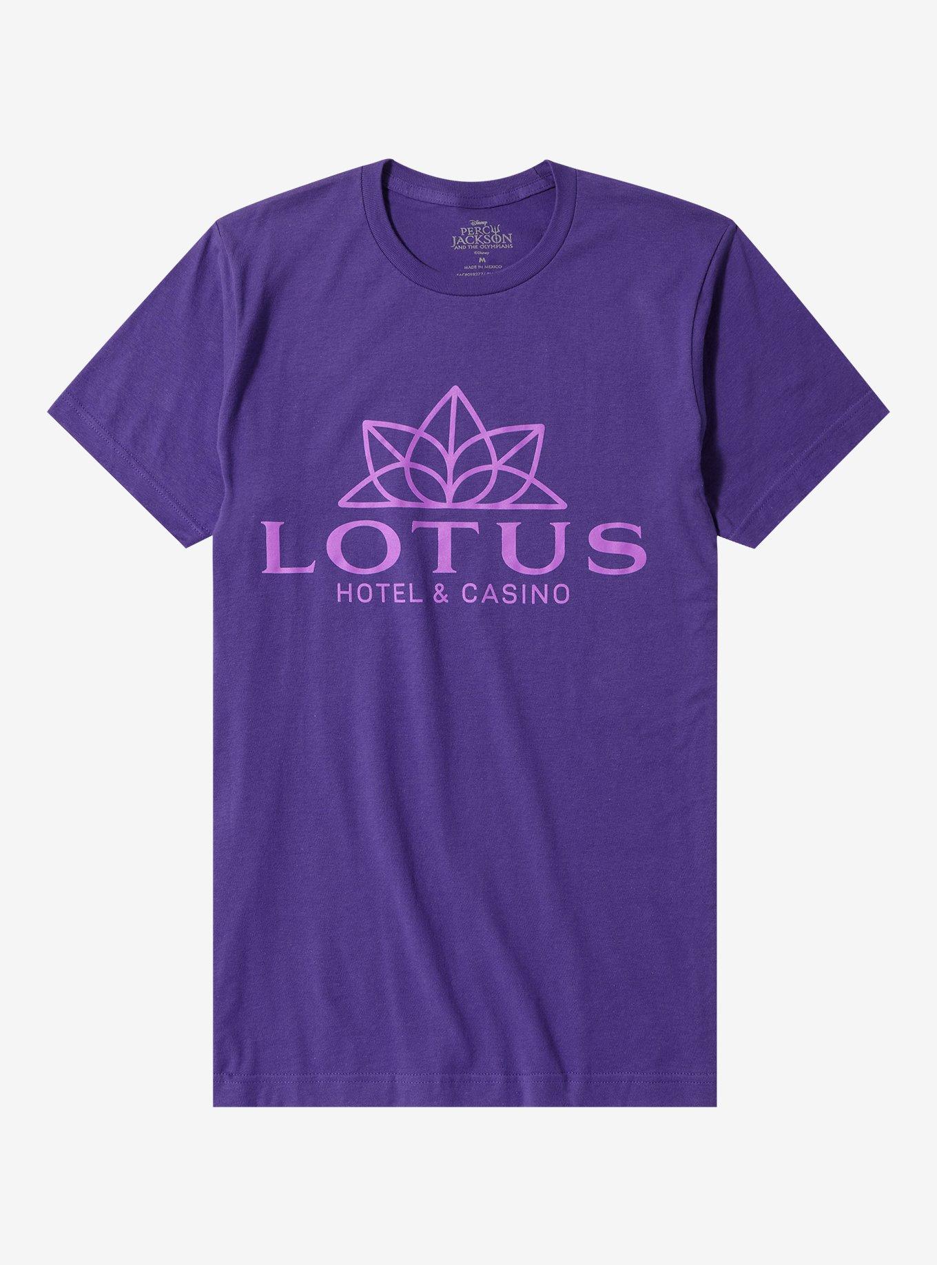 Disney Percy Jackson And The Olympians Lotus Hotel & Casino T-Shirt, PURPLE, hi-res