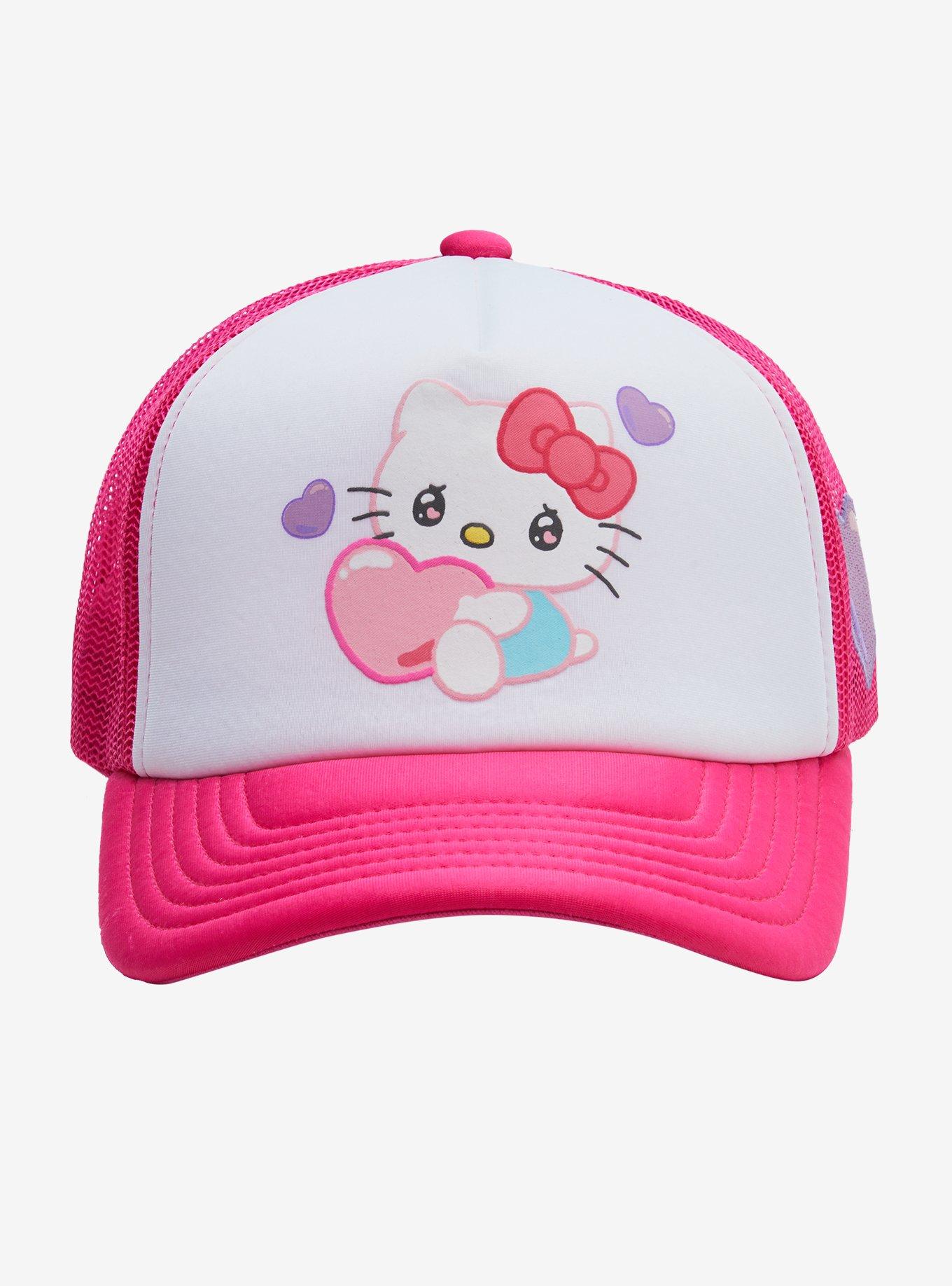 Sanrio Hello Kitty Emo Kyun Trucker Cap — BoxLunch Exclusive, , hi-res