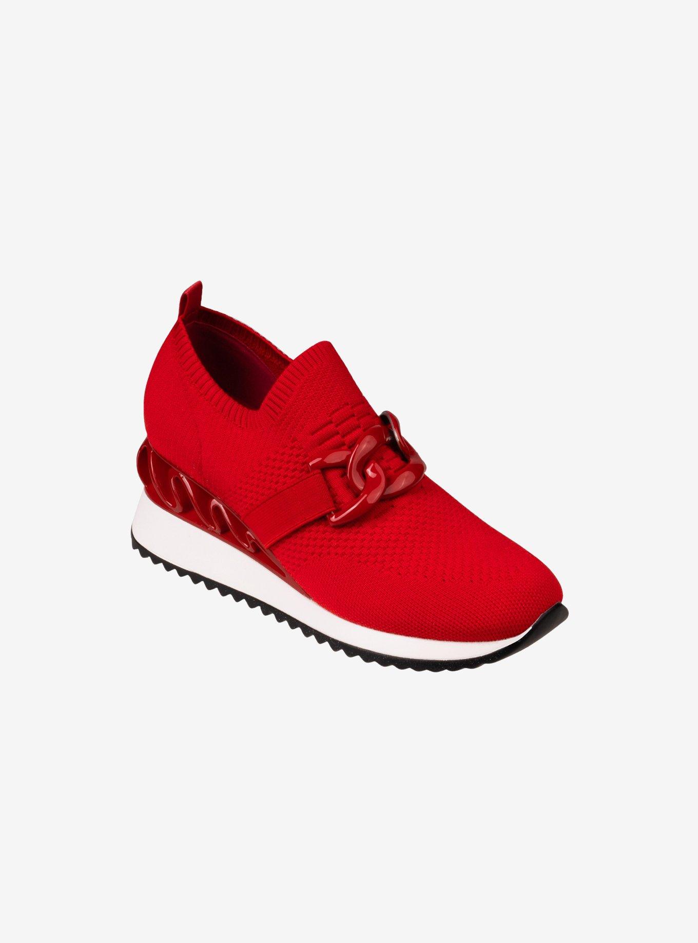 Boston Wedge Sneaker Red, , hi-res