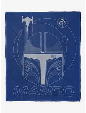 Star Wars The Mandalorian Silver Mando Silk Touch Throw, , hi-res