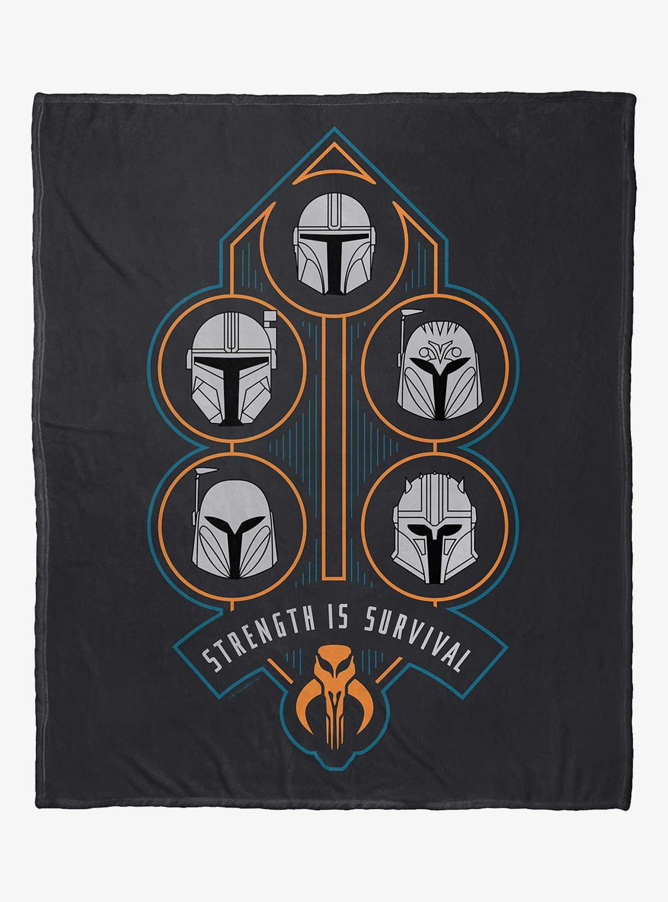 Star Wars The Mandalorian Strength Is Survival Silk Touch Throw, , hi-res