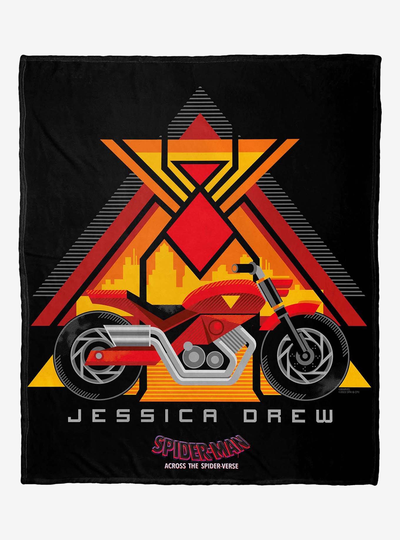 Marvel Spider-Man Across The Spiderverse Jessica Drew's Bike Silk Touch Throw Blanket, , hi-res