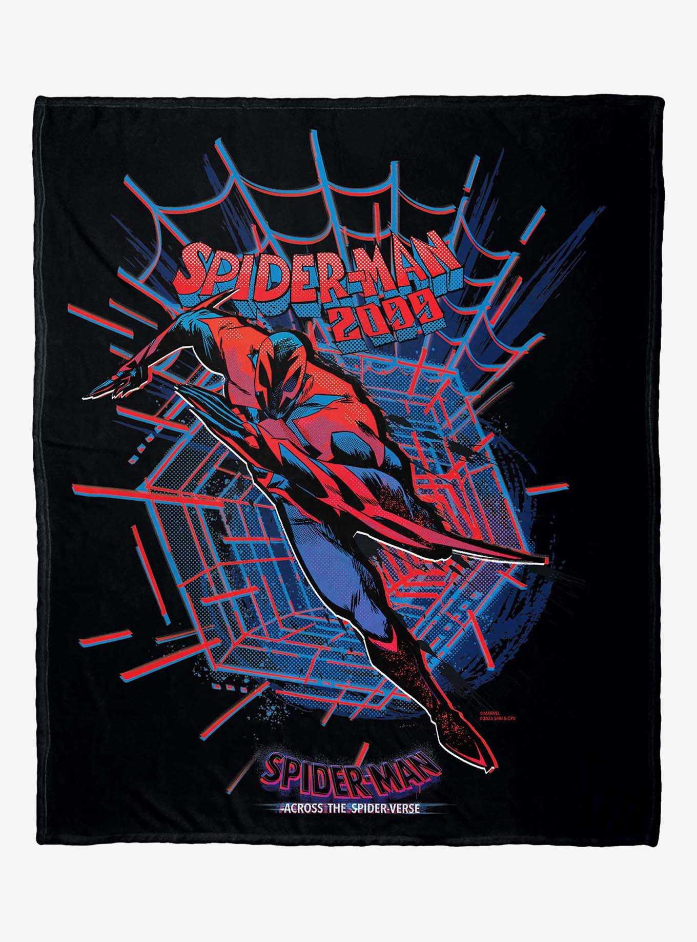 Marvel Spider-Man Across The Spiderverse Spider-Man 2099 Silk Touch Throw Blanket, , hi-res