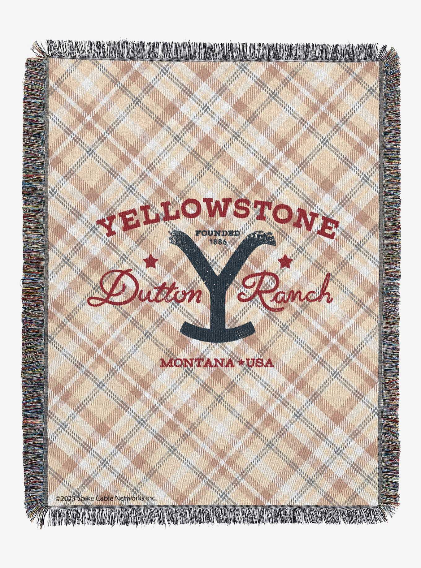 Yellowstone Bozeman Plaid Tapestry Throw, , hi-res